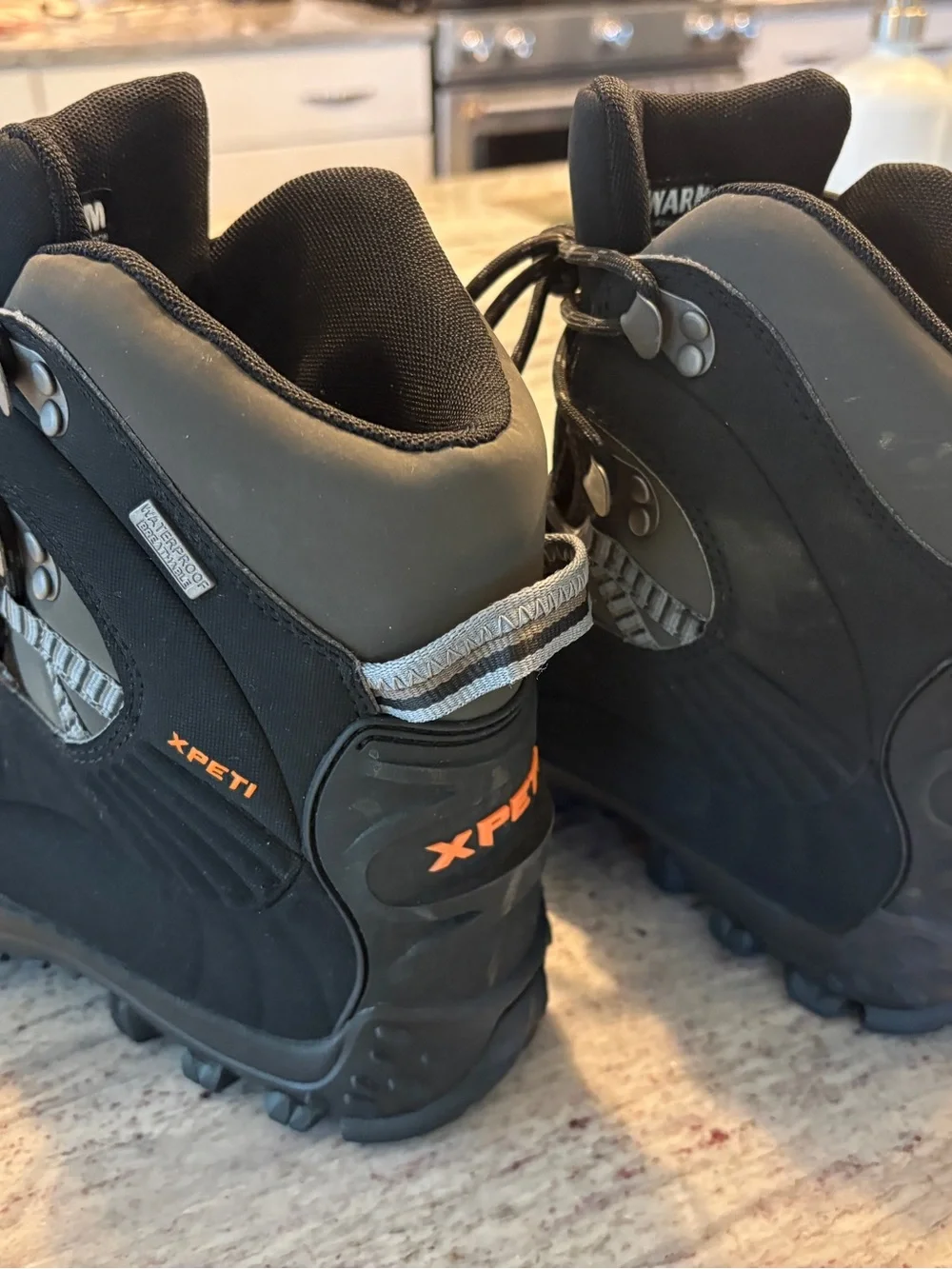 Men's Black and Gray All-Terrain Hiking Boots